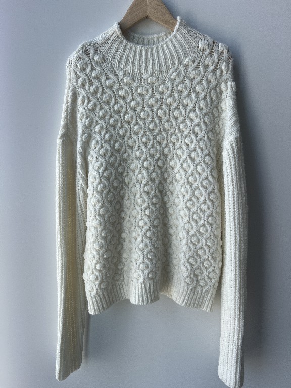 Dot Jacquard Dellover вязаный вязаный свитер.